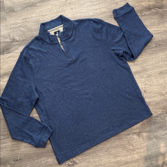 NWOT Johnnie-O Banyan Henley Ocean Blue Super Soft Pullover Size XL - Picture 2 of 11